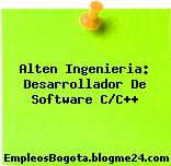 Alten Ingenieria: Desarrollador De Software C/C++