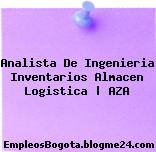 Analista De Ingenieria Inventarios Almacen Logistica | AZA