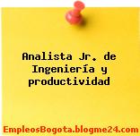 Analista Jr. de Ingeniería y productividad