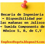 Becaria de Ingenieria – Disponibilidad por las mañanas en Jalisco – Sumida Components de México S. A. de C.V