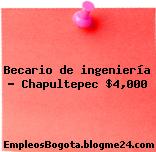 Becario de ingeniería – Chapultepec $4,000