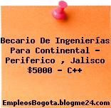 Becario De Ingenierías Para Continental – Periferico , Jalisco $5000 – C++