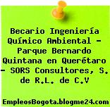 Becario Ingeniería Químico Ambiental – Parque Bernardo Quintana en Querétaro – SORS Consultores, S. de R.L. de C.V