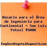 Becario para el Área de Ingeniería para Continental – San Luis Potosí $5000