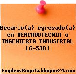 Becario(a) egresado(a) en MERCADOTECNIA o INGENIERIA INDUSTRIAL [G-538]