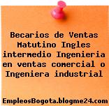 Becarios de Ventas Matutino Ingles intermedio Ingenieria en ventas comercial o Ingeniera industrial