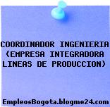 COORDINADOR INGENIERIA (EMPRESA INTEGRADORA LINEAS DE PRODUCCION)