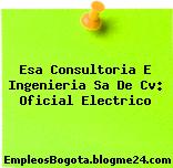 Esa Consultoria E Ingenieria Sa De Cv: Oficial Electrico