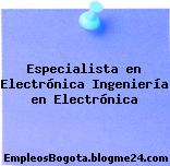 Especialista en Electrónica Ingeniería en Electrónica