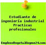 Estudiante de ingeniería industrial Practicas profesionales