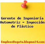 Gerente de Ingeniería Automotriz – Inyección de Plástico