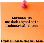Gerente de Unidad-Ingeniería Industrial 1 Job