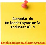 Gerente de Unidad-Ingeniería Industrial 1