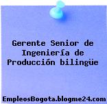 Gerente Senior de Ingeniería de Producción bilingüe