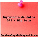 Ingeniería de datos SAS – Big Data