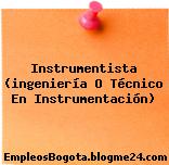 Instrumentista (ingeniería O Técnico En Instrumentación)