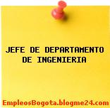 JEFE DE DEPARTAMENTO DE INGENIERIA