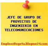 JEFE DE GRUPO DE PROYECTOS DE INGENIERIA EN TELECOMUNICACIONES