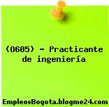 (O605) – Practicante de ingeniería