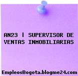 AN23 | SUPERVISOR DE VENTAS INMOBILIARIAS