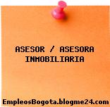 ASESOR / ASESORA INMOBILIARIA