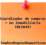 Coordinador de compras – en Inmobiliaria (NII043)