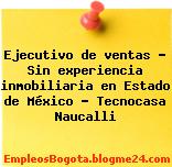 Ejecutivo de ventas – Sin experiencia inmobiliaria en Estado de México – Tecnocasa Naucalli