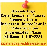 Mercadologo Experiencia en Plazas Comerciales o industria inmobiliaria – Cobertura por incapacidad Plaza Midtown | (UI-222)