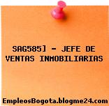 SAG585] – JEFE DE VENTAS INMOBILIARIAS
