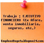 Trabajo : EJECUTIVO FINANCIERO (Ex Afore, venta inmobiliaria, seguros, etc.)