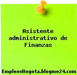 Asistente administrativo de Finanzas