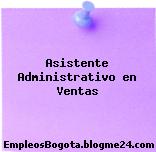Asistente Administrativo en Ventas
