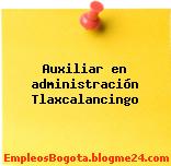 Auxiliar en administración Tlaxcalancingo