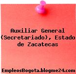 Auxiliar General (Secretariado), Estado de Zacatecas
