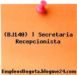 (BJ140) | Secretaria Recepcionista