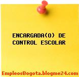 ENCARGADA(O) DE CONTROL ESCOLAR