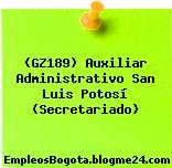 (GZ189) Auxiliar Administrativo San Luis Potosí (Secretariado)
