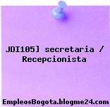 JDI105] secretaria / Recepcionista