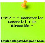 L-217 – ” Secretarias Comercial Y De Dirección “