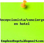 Recepcionista/concierge en hotel
