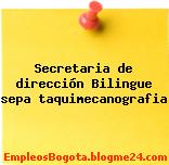 Secretaria de dirección Bilingue sepa taquimecanografia