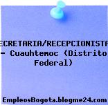 SECRETARIA/RECEPCIONISTA. – Cuauhtemoc (Distrito Federal)