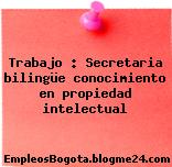 Trabajo : Secretaria bilingüe conocimiento en propiedad intelectual
