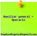 Auxiliar general – Operario