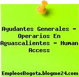 Ayudantes Generales – Operarios En Aguascalientes – Human Access