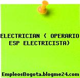 ELECTRICIAN ( OPERARIO ESP ELECTRICISTA)