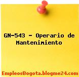 GN-543 – Operario de Mantenimiento