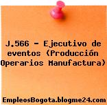 J.566 – Ejecutivo de eventos (Producción Operarios Manufactura)