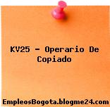 KV25 – Operario De Copiado