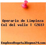 Operario de Limpieza Col del valle | (Z63)